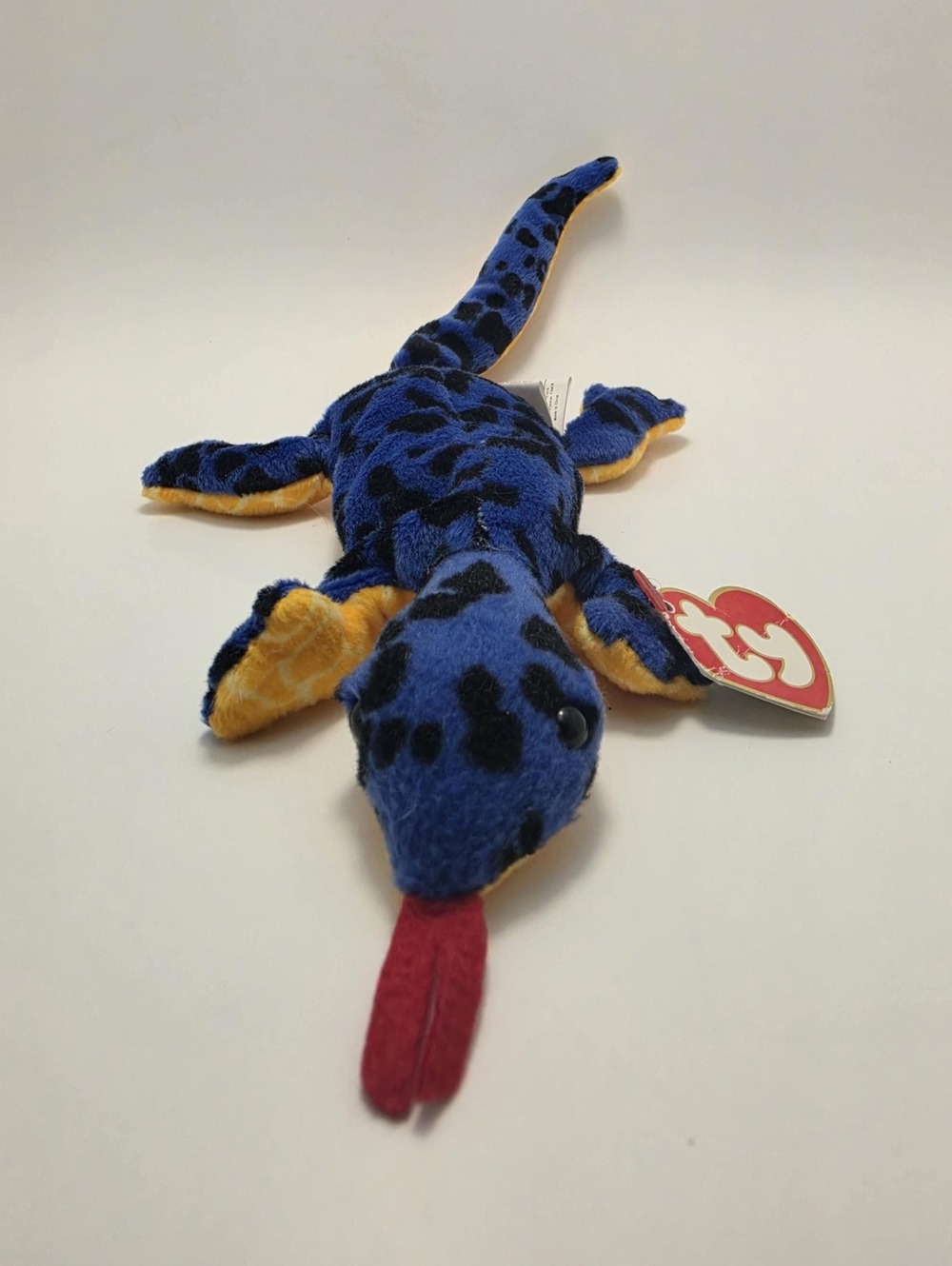 Ty Beanie Baby “Lizzie” the Blue Lizard 3rd Generation Hang Tag 2nd Gen Cad Tush